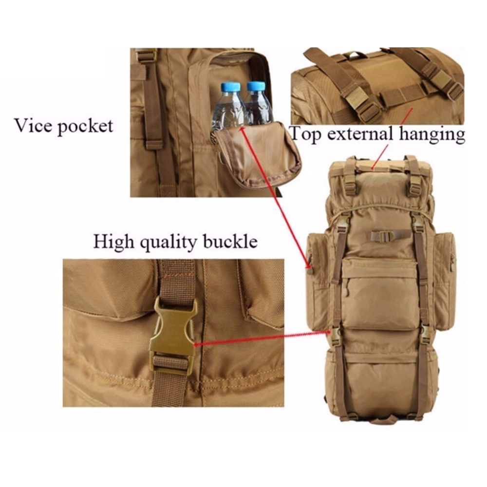 Military/Outdoor Multi-Function 70L Backpack