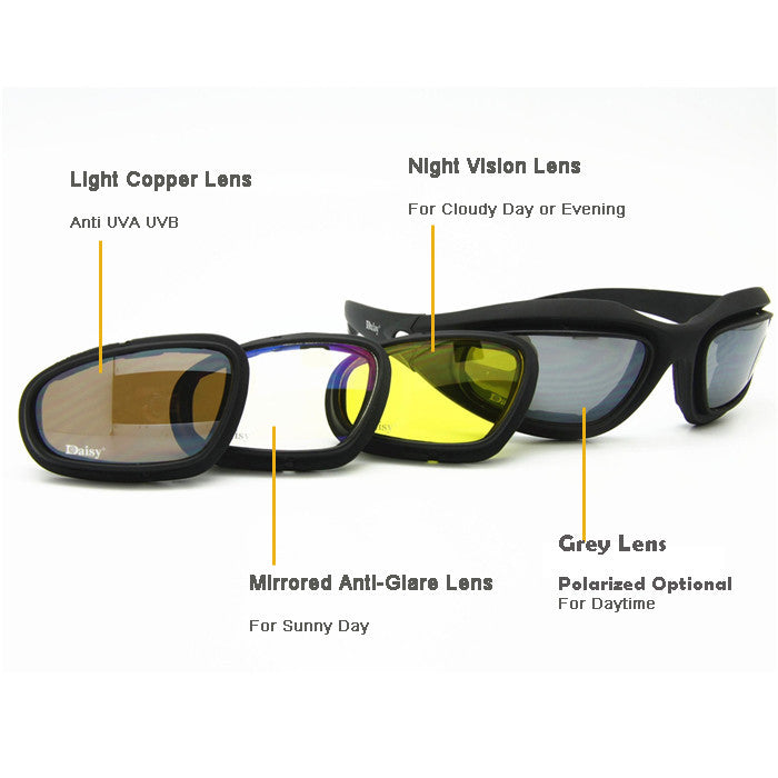 Military/Outdoor Sunglasses with Lens Kit